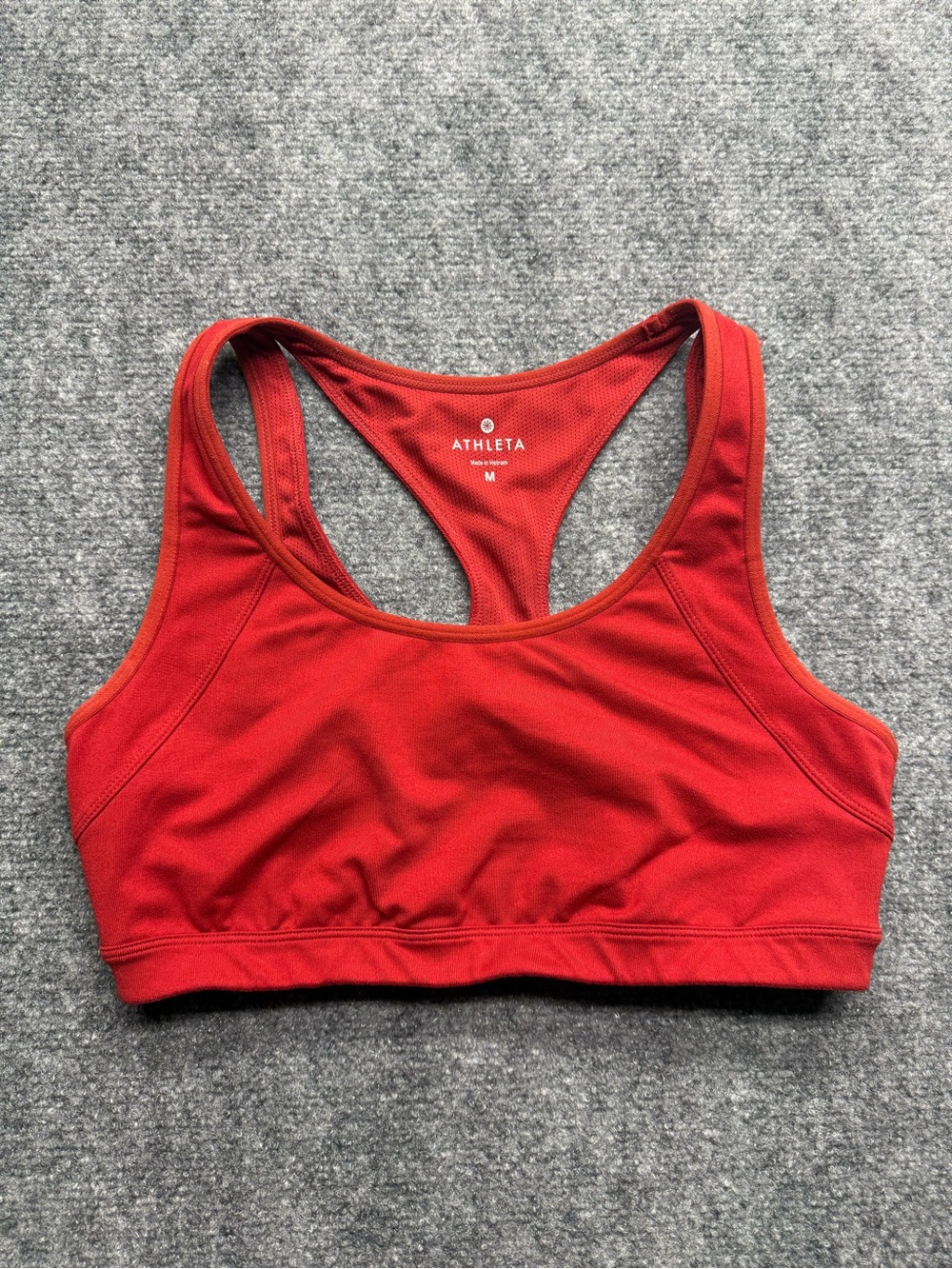 Athleta Womans Medium Red Racerback Sports Bra